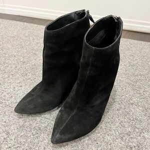 Dolce Vita Suede Pointed Toe Wedge Booties Size 6